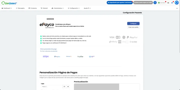 Captura LiveConnect Chat