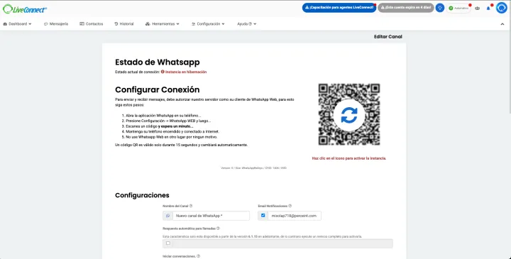 Captura LiveConnect Chat