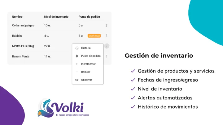 Captura Volki | Gestión veterinaria