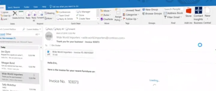 Captura Microsoft Dynamics 365 Business Central