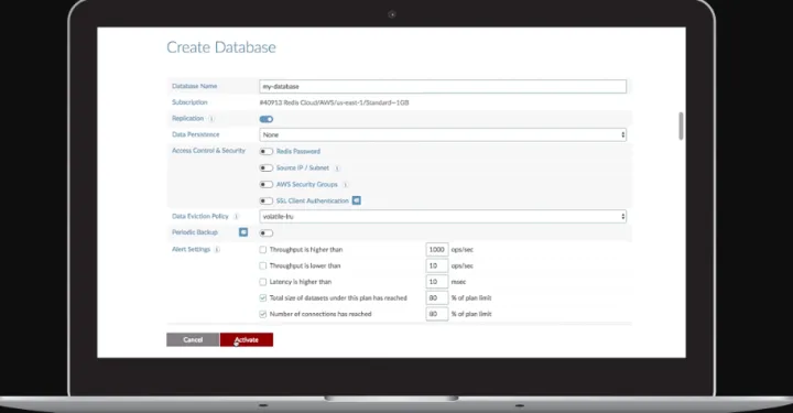 Captura Redis Enterprise
