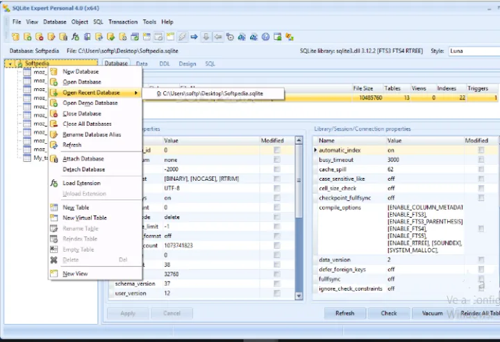 Captura SQLite Gestión de Datos