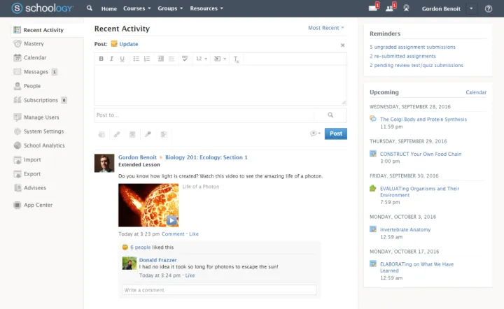 Captura Schoology