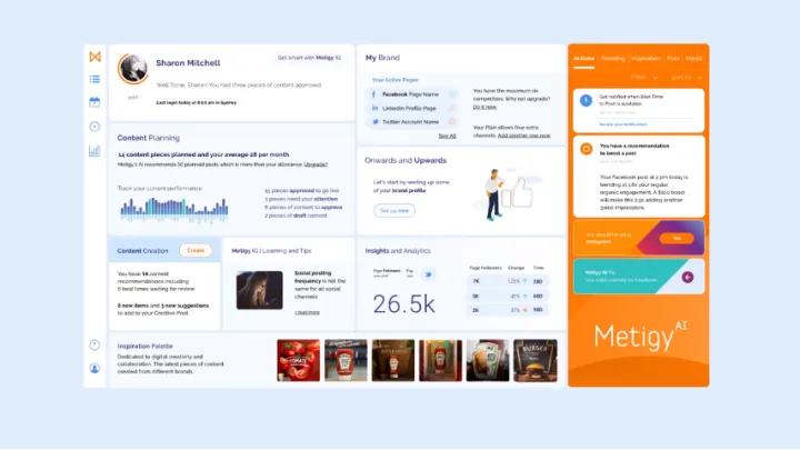 Captura Metigy Social Media