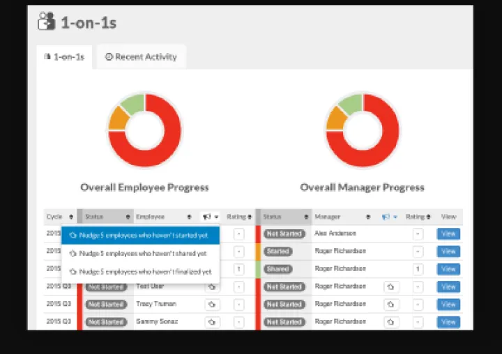 Captura 1-on-1s de Quantum Workplace