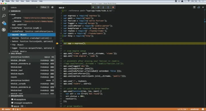 Captura Visual Studio Code
