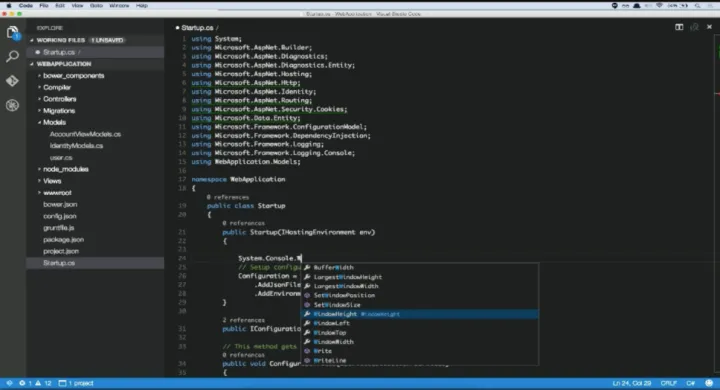 Captura Visual Studio Code