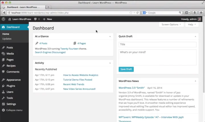 Captura WordPress
