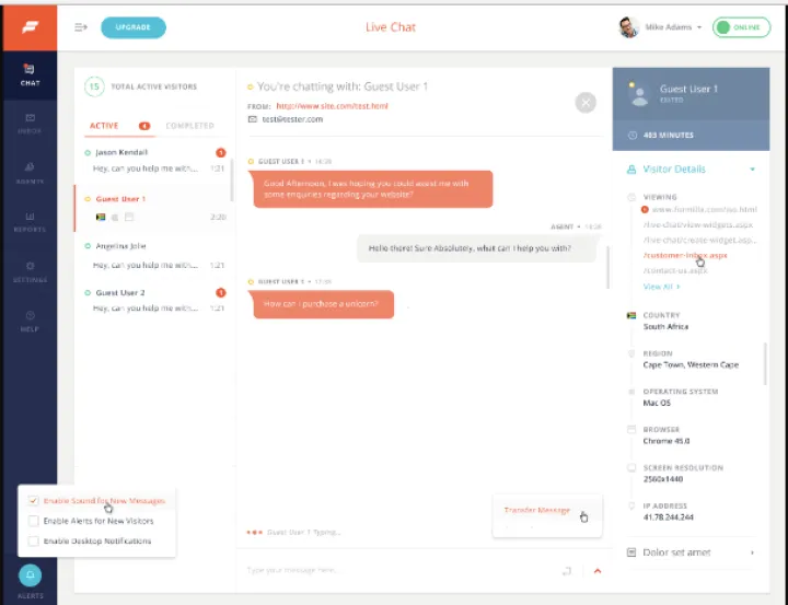 Captura Formilla Live Chat
