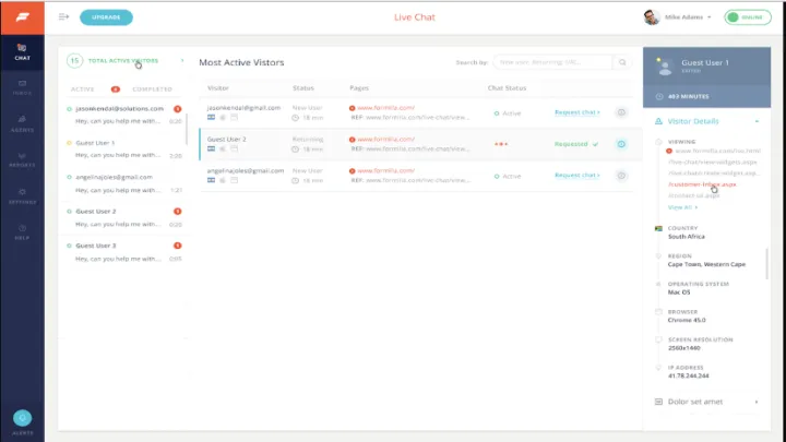 Captura Formilla Live Chat