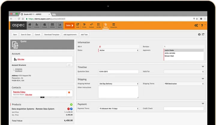 Captura ASPEC CRM