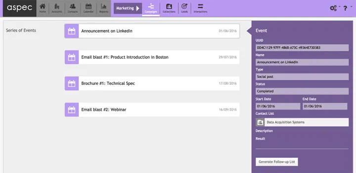 Captura ASPEC CRM