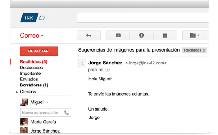 Captura Gmail Correo Electrónico