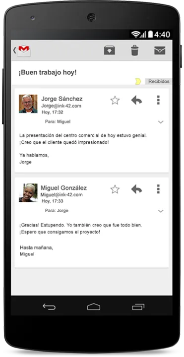 Captura Gmail Correo Electrónico