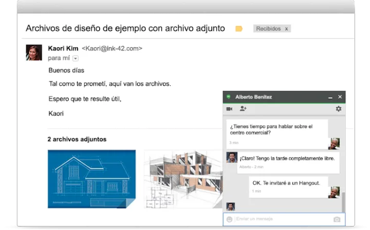 Captura Gmail Correo Electrónico