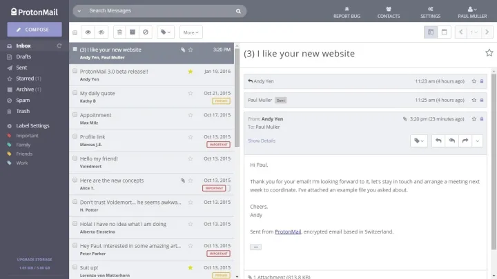Captura Protonmail