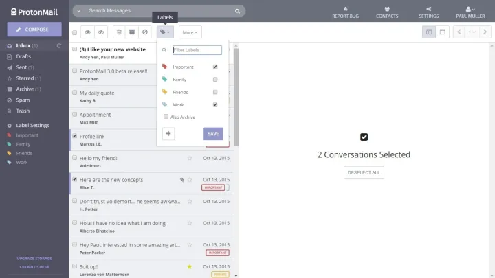 Captura Protonmail