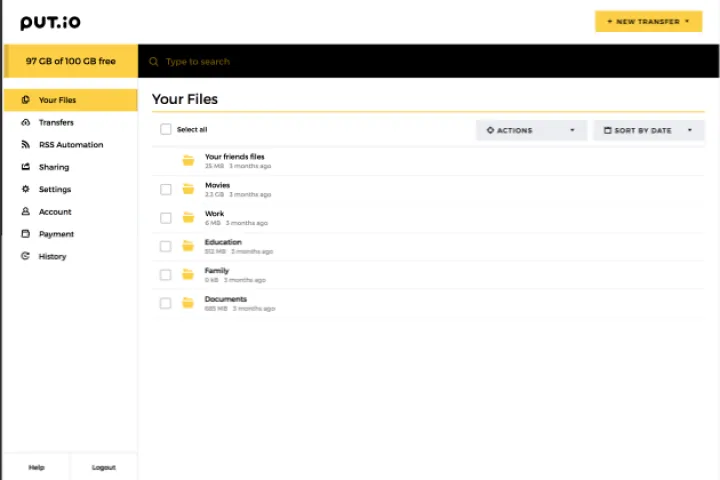 Captura Put.io Software