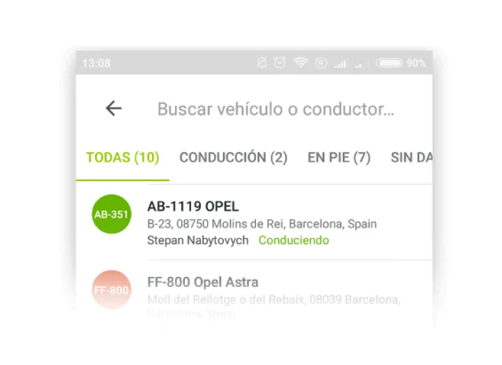 Captura Mapon Gestión de Flotas