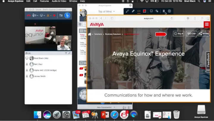 Captura Avaya Equinox