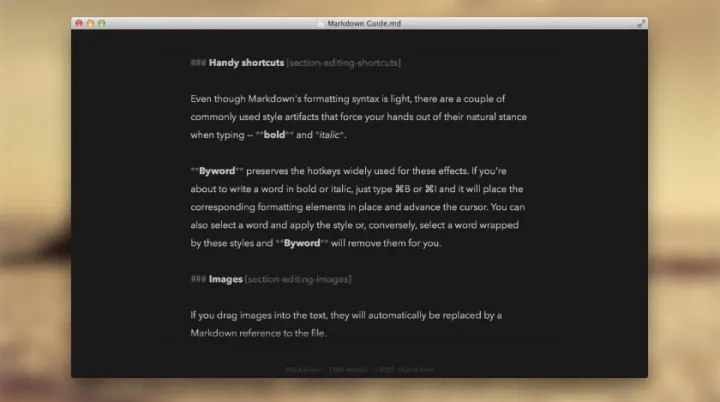 Captura Byword Creación de Documentos