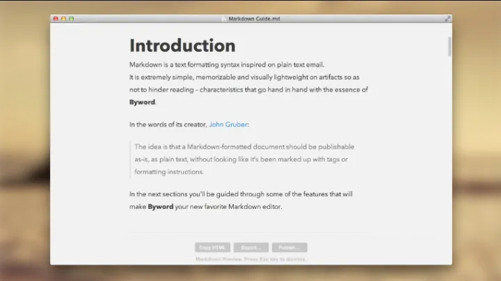 Captura Byword Creación de Documentos
