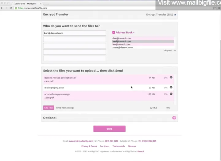 Captura MailBigFile