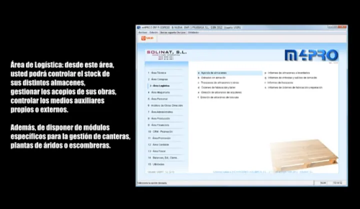 Captura m4PRO ERP