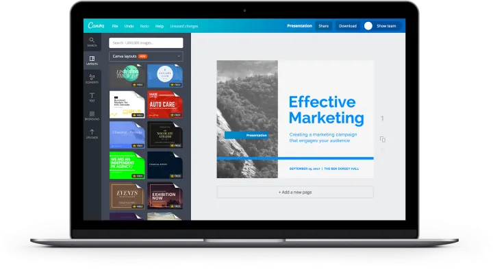 Captura Canva Presentaciones