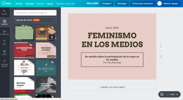Captura Canva Presentaciones