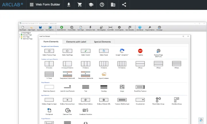 Captura Arclab Web Form Builder