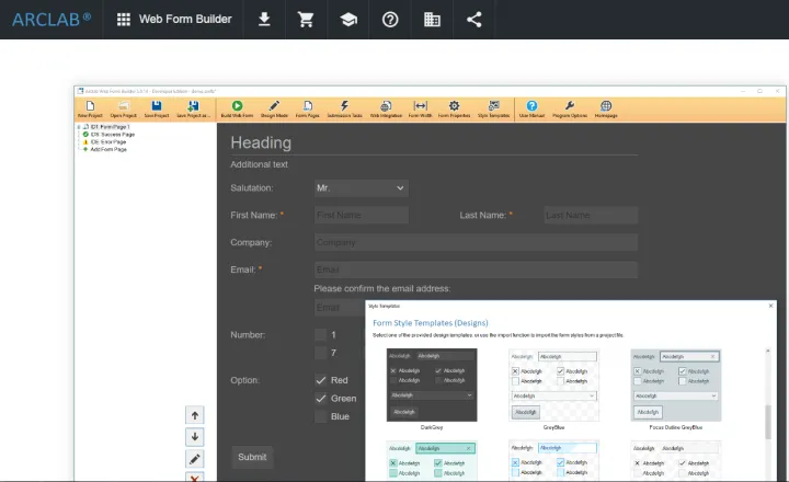 Captura Arclab Web Form Builder