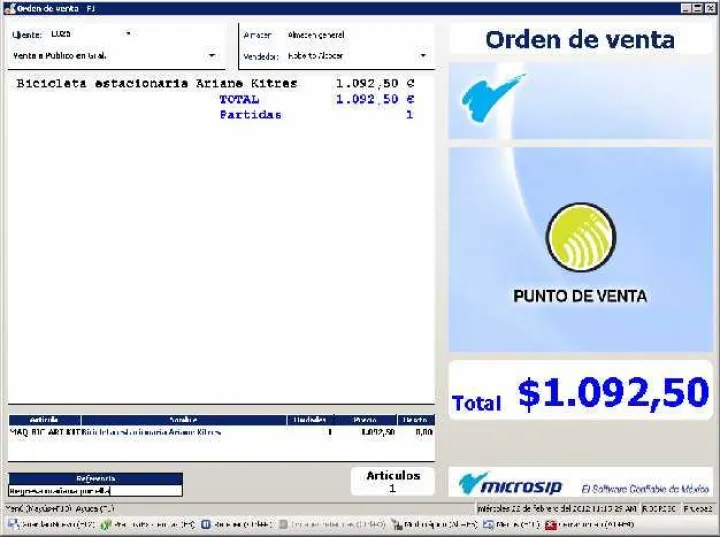 Captura Microsip Punto de Venta