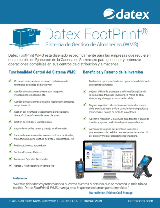 Captura Datex Footprint WMS