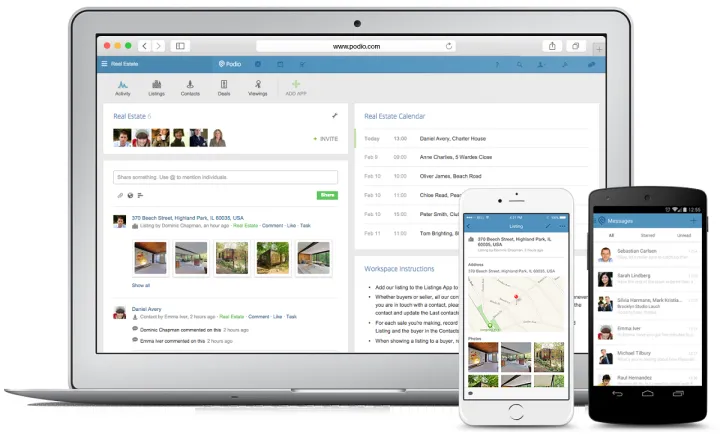 Captura Podio CRM Inmobiliario