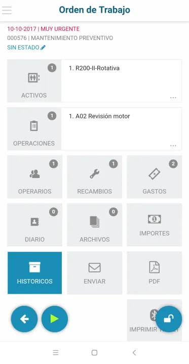 Captura GMAOLinx 7.0