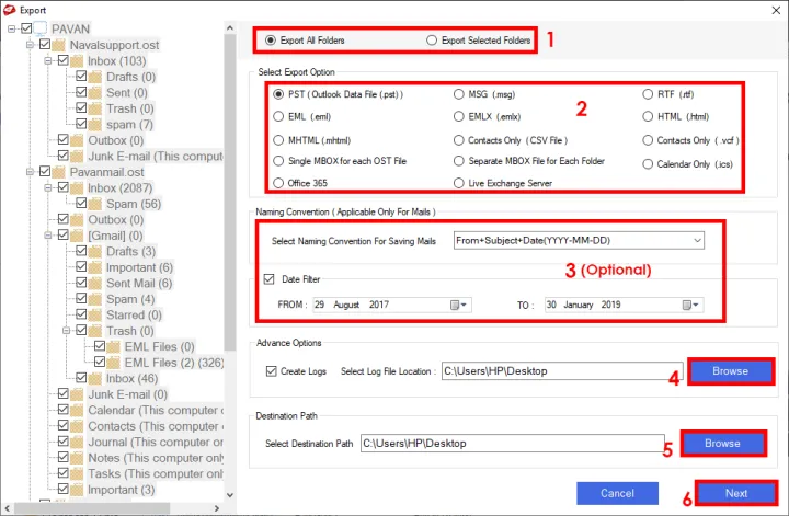 Captura MailsDaddy OST to PST Converter