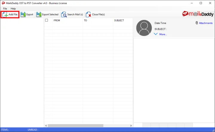Captura MailsDaddy OST to PST Converter