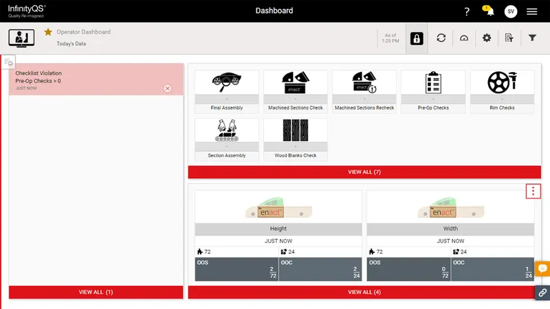 InfinityQS Control SPC