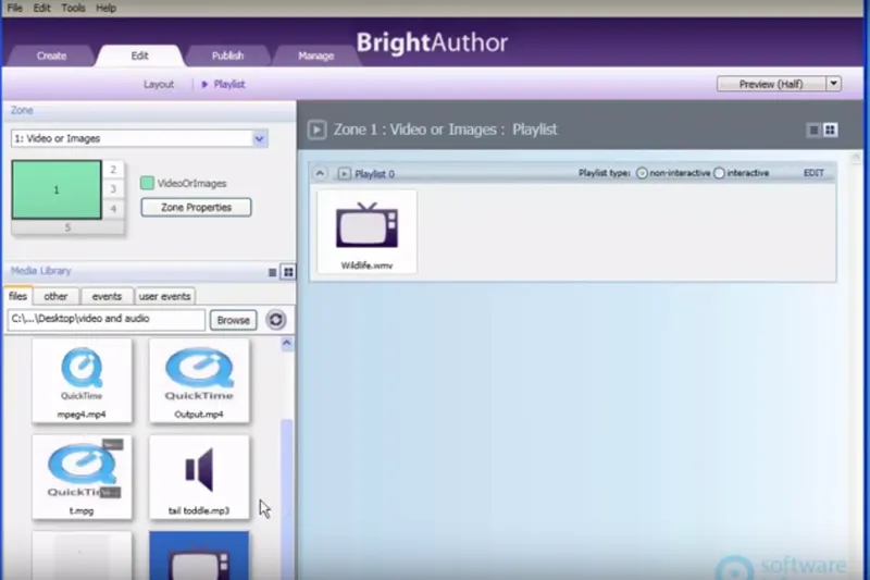 BrightAuthor Cartelería